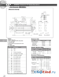 Datasheet WH1601A manufacturer Winstar