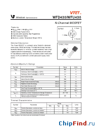 Datasheet WFD430 manufacturer Wisdom