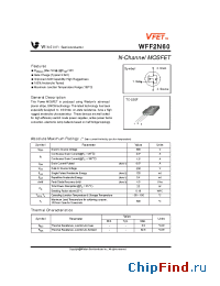 Datasheet WFF2N60 manufacturer Wisdom