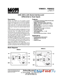 Datasheet WM0831 manufacturer Wolfson