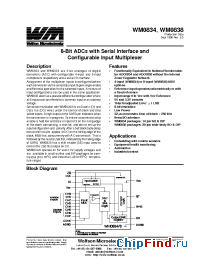 Datasheet WM0834 manufacturer Wolfson