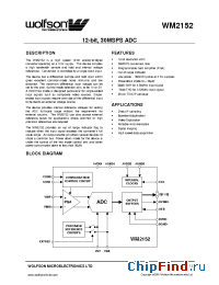 Datasheet WM2152C manufacturer Wolfson