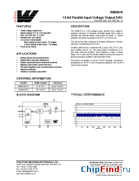 Datasheet WM2619IDT manufacturer Wolfson