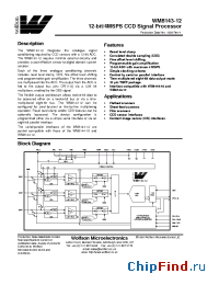 Datasheet WM8143-12 manufacturer Wolfson