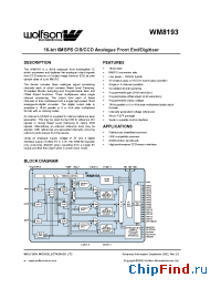 Datasheet WM8193 производства Wolfson