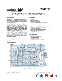 Datasheet WM8198CDS/R manufacturer Wolfson