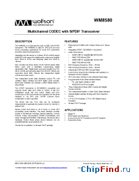 Datasheet WM8580 manufacturer Wolfson