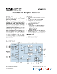 Datasheet WM8737GEFL manufacturer Wolfson