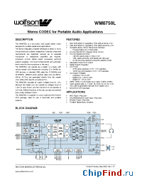 Datasheet WM8750LSEFL manufacturer Wolfson