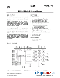 Datasheet WM8771FT manufacturer Wolfson