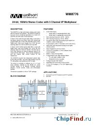 Datasheet WM8776 manufacturer Wolfson