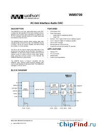 Datasheet WM9709 manufacturer Wolfson