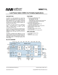 Datasheet WM9711 manufacturer Wolfson