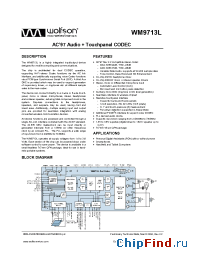 Datasheet WM9713 производства Wolfson