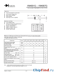 Datasheet 1N4002G-T3 manufacturer WTE