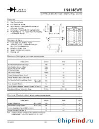 Datasheet 1N4148WS-T1 manufacturer WTE