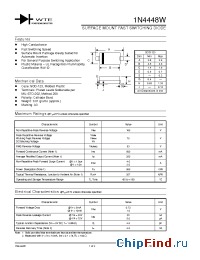 Datasheet 1N4448W-T3 manufacturer WTE