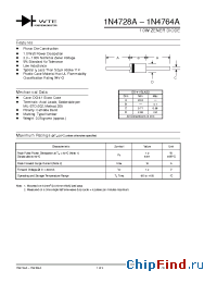 Datasheet 1N47xxA manufacturer WTE