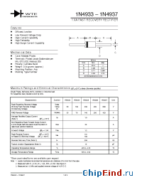 Datasheet 1N4937-T3 manufacturer WTE