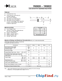 Datasheet 1N5822-TB manufacturer WTE