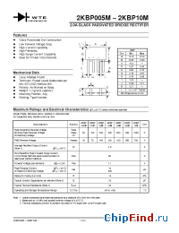 Datasheet 2KBP10M manufacturer WTE