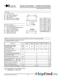 Datasheet B125C3700 manufacturer WTE