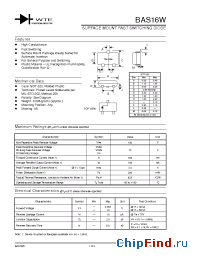 Datasheet BAS16W-T1 manufacturer WTE