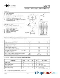 Datasheet BAV70-T3 manufacturer WTE