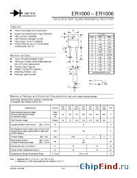 Datasheet ER1004 manufacturer WTE