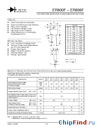 Datasheet ER800F manufacturer WTE