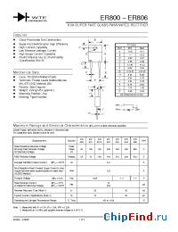 Datasheet ER801 manufacturer WTE