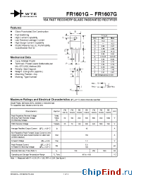 Datasheet FR1603G manufacturer WTE