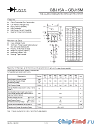 Datasheet GBJ15G manufacturer WTE