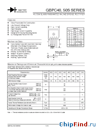 Datasheet GBPC1501S manufacturer WTE