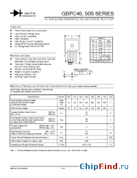 Datasheet GBPC2504S manufacturer WTE