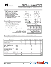 Datasheet GBPC35A06 manufacturer WTE