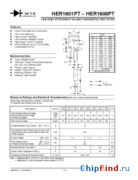 Datasheet HER1601PT manufacturer WTE