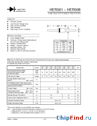 Datasheet HER501-TB manufacturer WTE