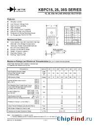 Datasheet KBPC1501S manufacturer WTE