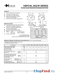 Datasheet KBPC4000G manufacturer WTE