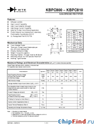 Datasheet KBPC802 manufacturer WTE