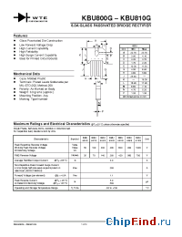 Datasheet KBU808G manufacturer WTE