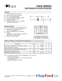 Datasheet P4KE51A производства WTE