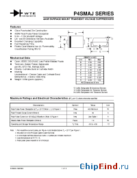 Datasheet P4SMA120A manufacturer WTE