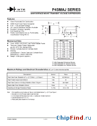 Datasheet P4SMA160C manufacturer WTE