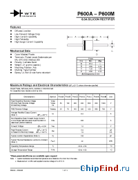 Datasheet P600K-T3 manufacturer WTE