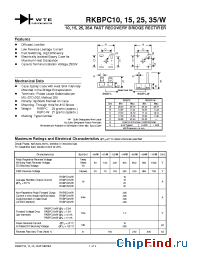 Datasheet RKBPC1501W manufacturer WTE