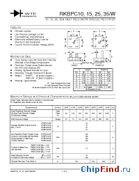 Datasheet RKBPC35A01W manufacturer WTE