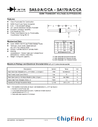 Datasheet SA130A manufacturer WTE