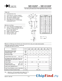 Datasheet SB1040F manufacturer WTE